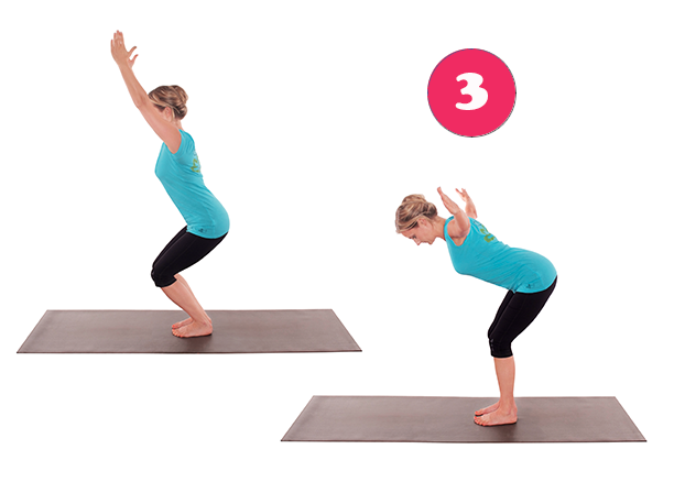 Ardha Utkatasana – Wichtig bei Yoga für den Rücken: Kräftigung des unteren Rückens sowie der Beinmuskulatur